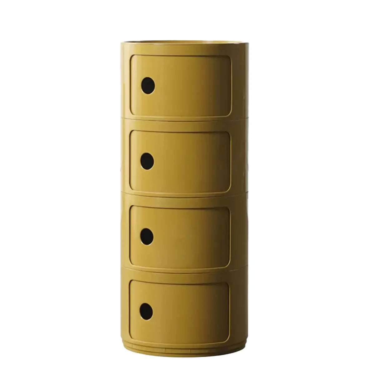Smiley Face Round Plastic Storage Nightstand — Yellow / 1 Piece