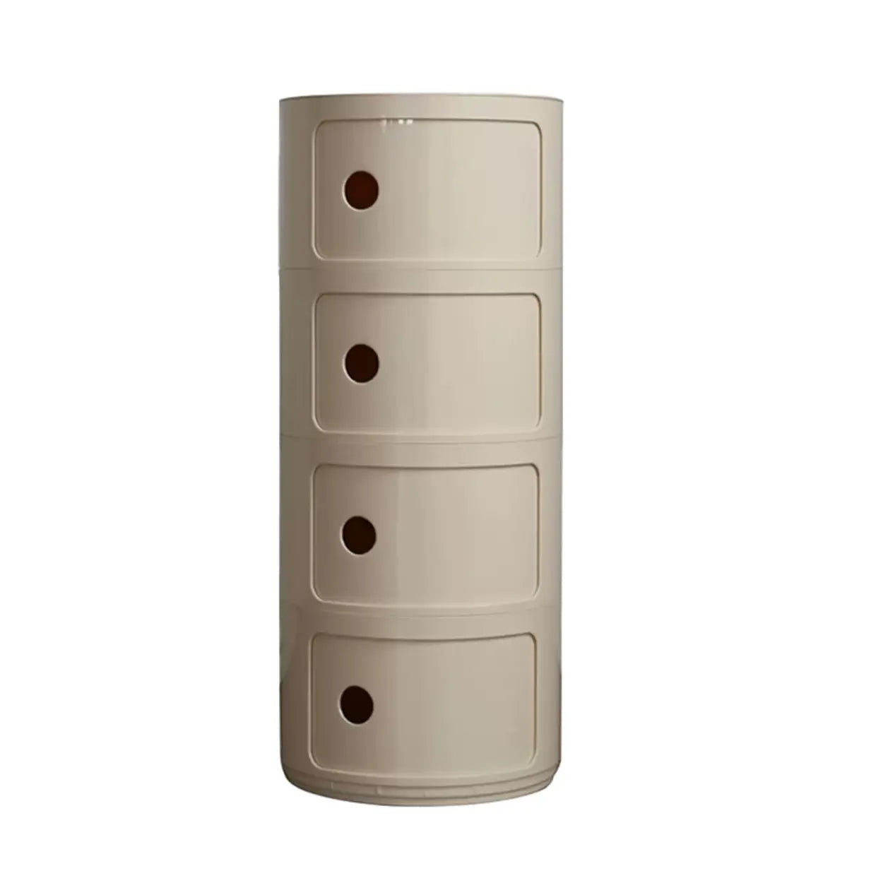 Smiley Face Round Plastic Storage Nightstand — Pink / 1 Piece