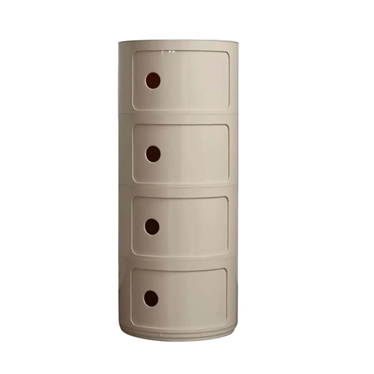 Smiley Face Round Plastic Storage Nightstand — Pink / 1 Piece