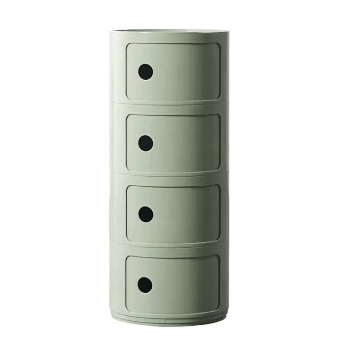 Smiley Face Round Plastic Storage Nightstand — Pink / 2 Piece Set