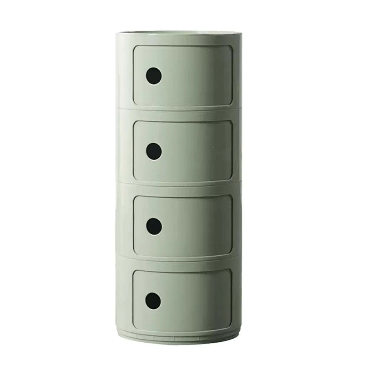 Smiley Face Round Plastic Storage Nightstand — Pink / 2 Piece Set