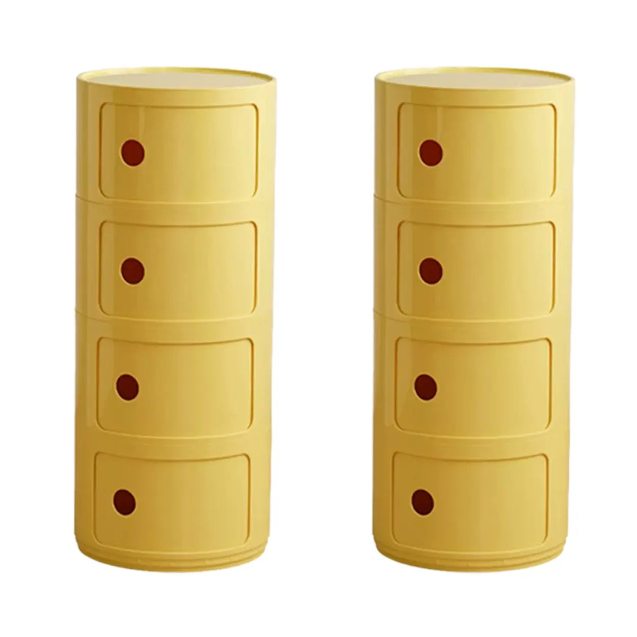 Smiley Face Round Plastic Storage Nightstand