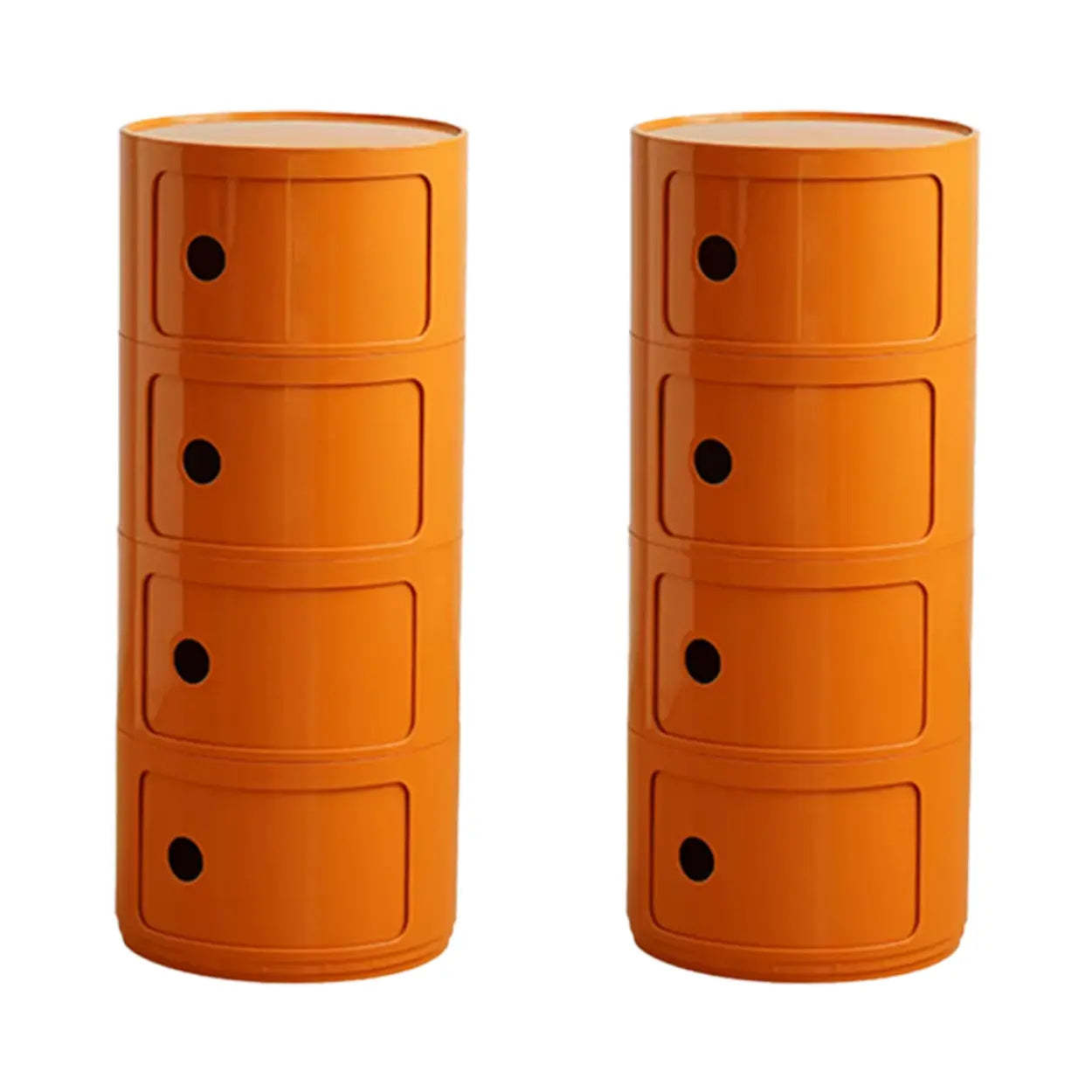 Smiley Face Round Plastic Storage Nightstand