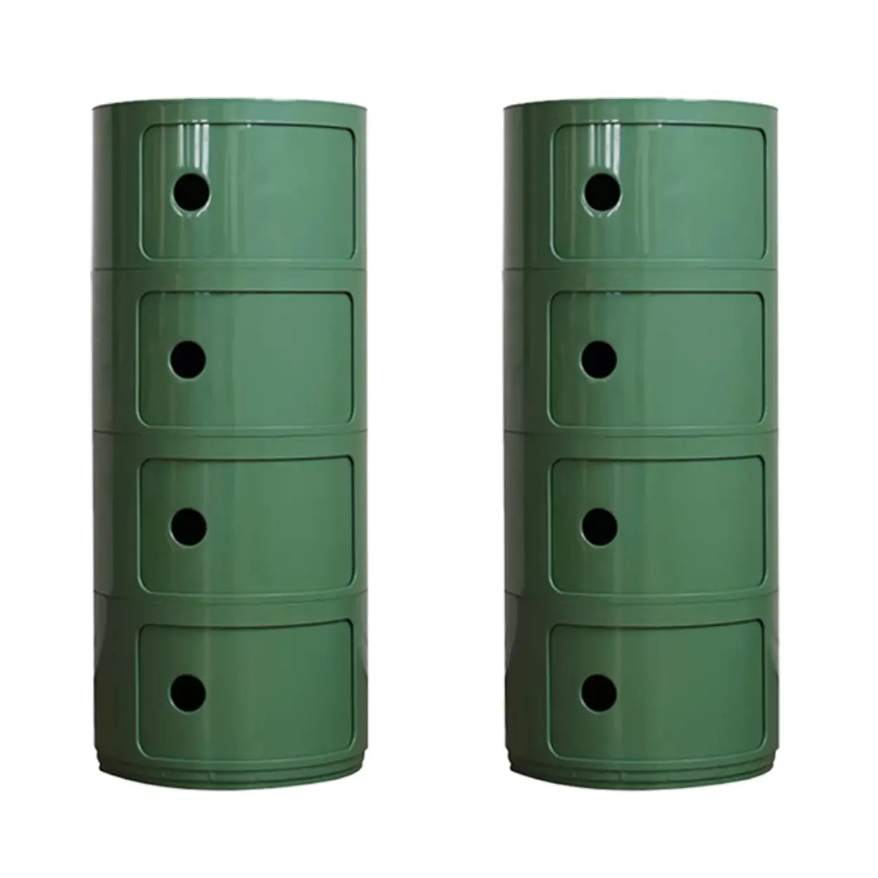 Smiley Face Round Plastic Storage Nightstand