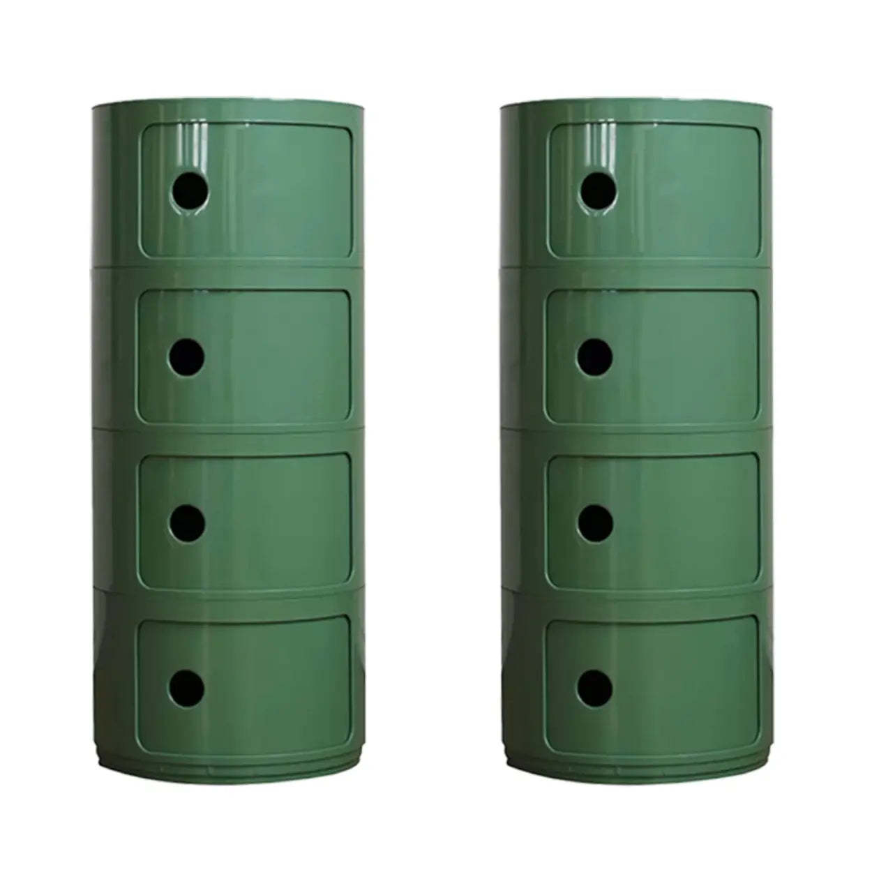 Smiley Face Round Plastic Storage Nightstand