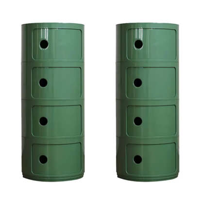 Smiley Face Round Plastic Storage Nightstand