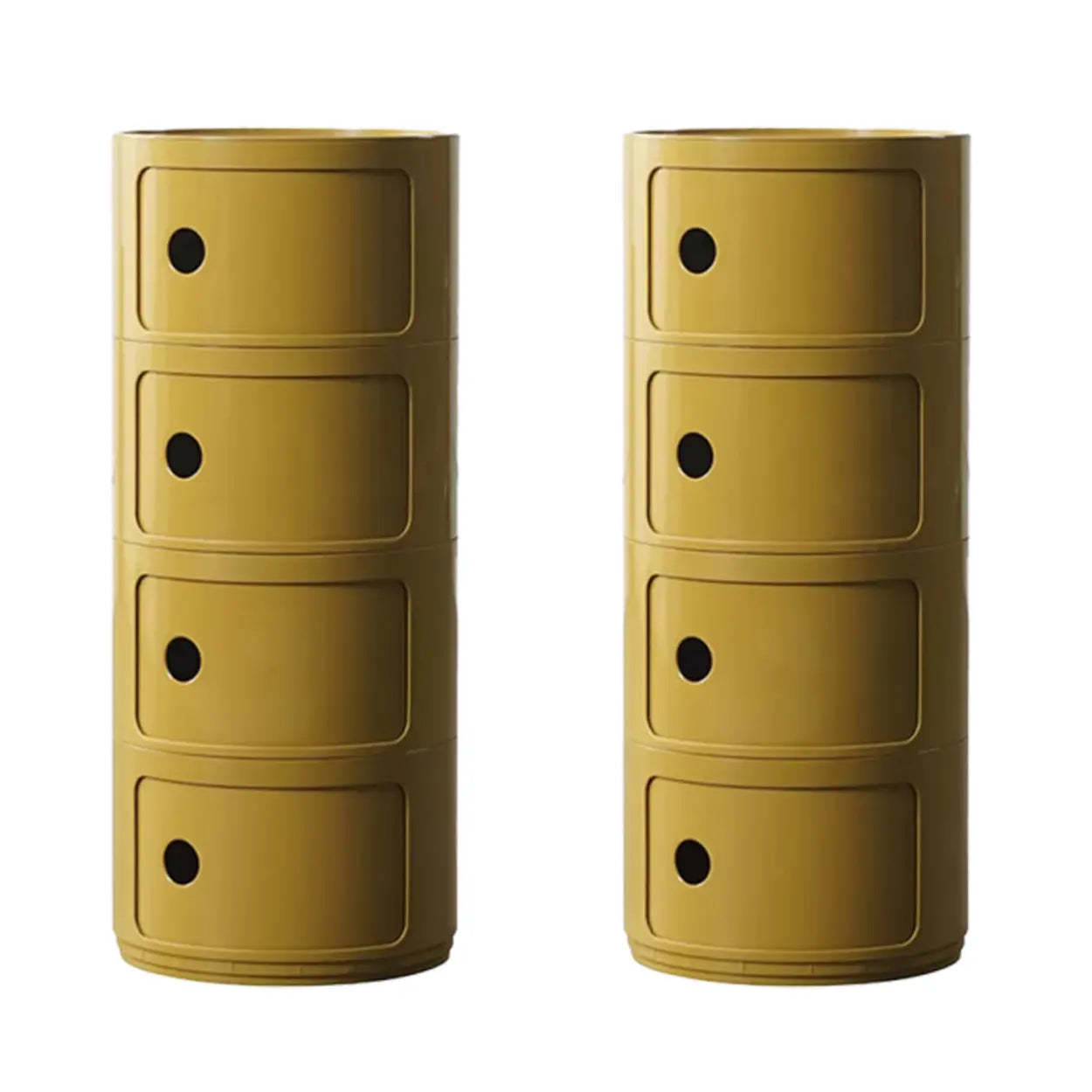 Smiley Face Round Plastic Storage Nightstand