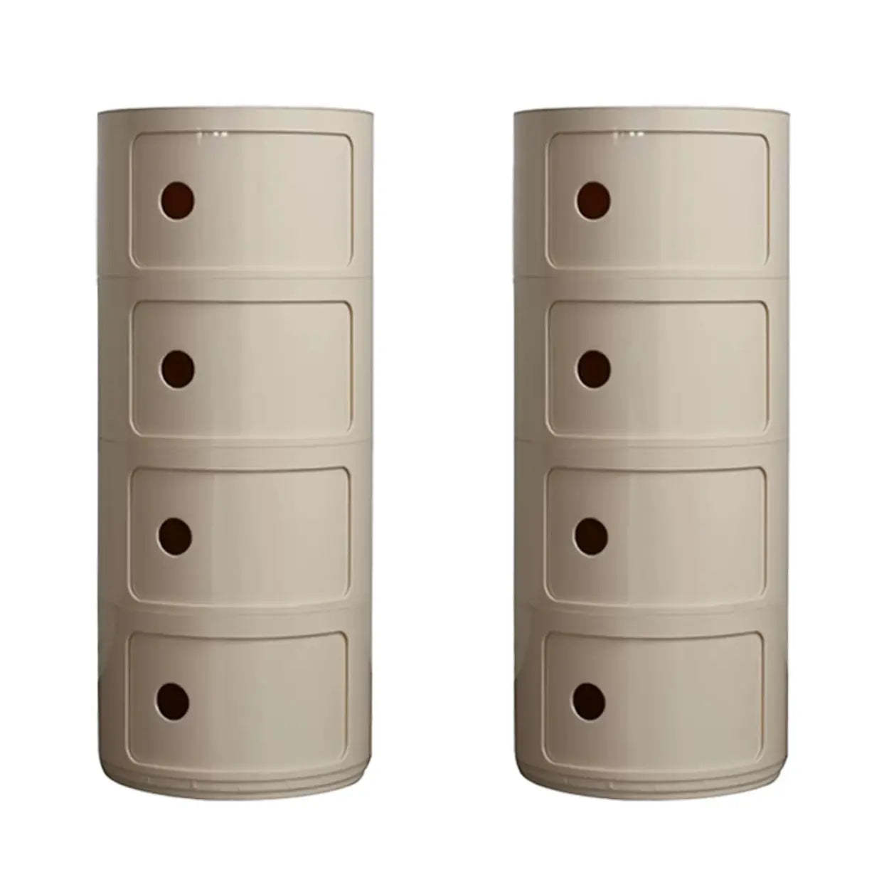 Smiley Face Round Plastic Storage Nightstand