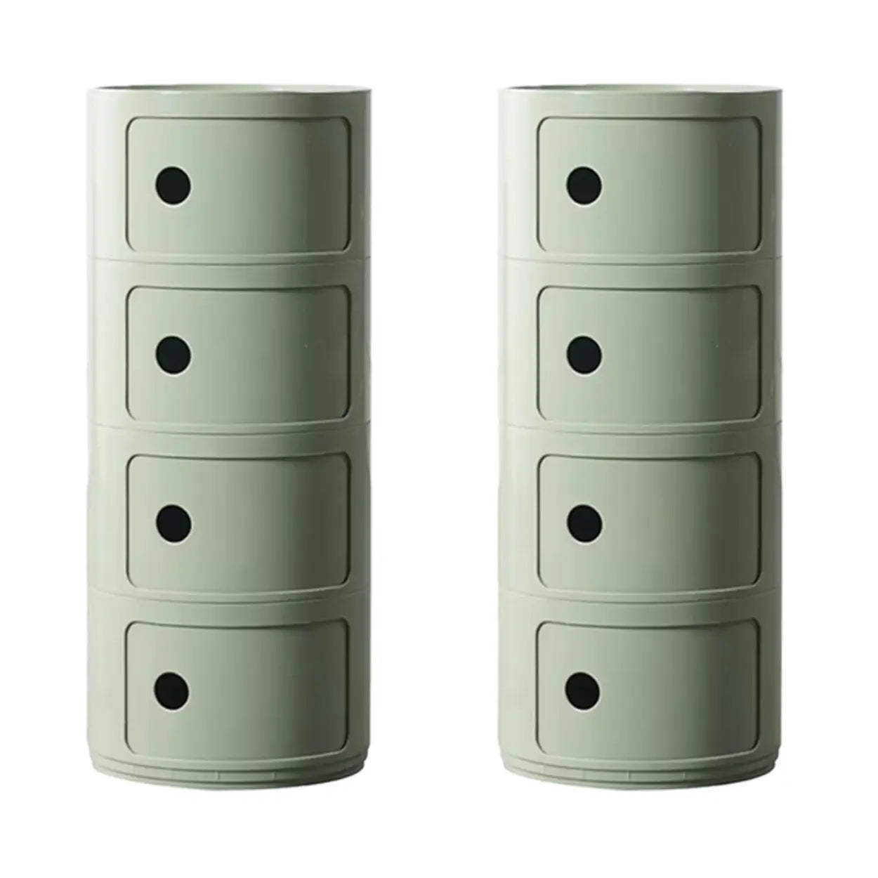Smiley Face Round Plastic Storage Nightstand