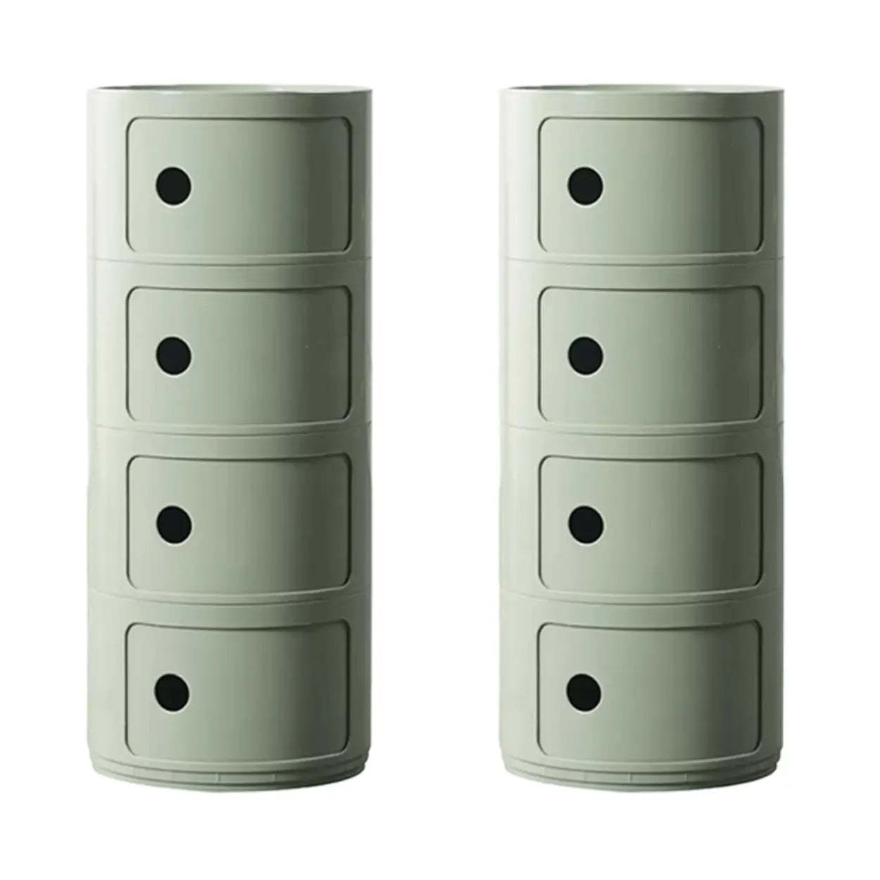 Smiley Face Round Plastic Storage Nightstand