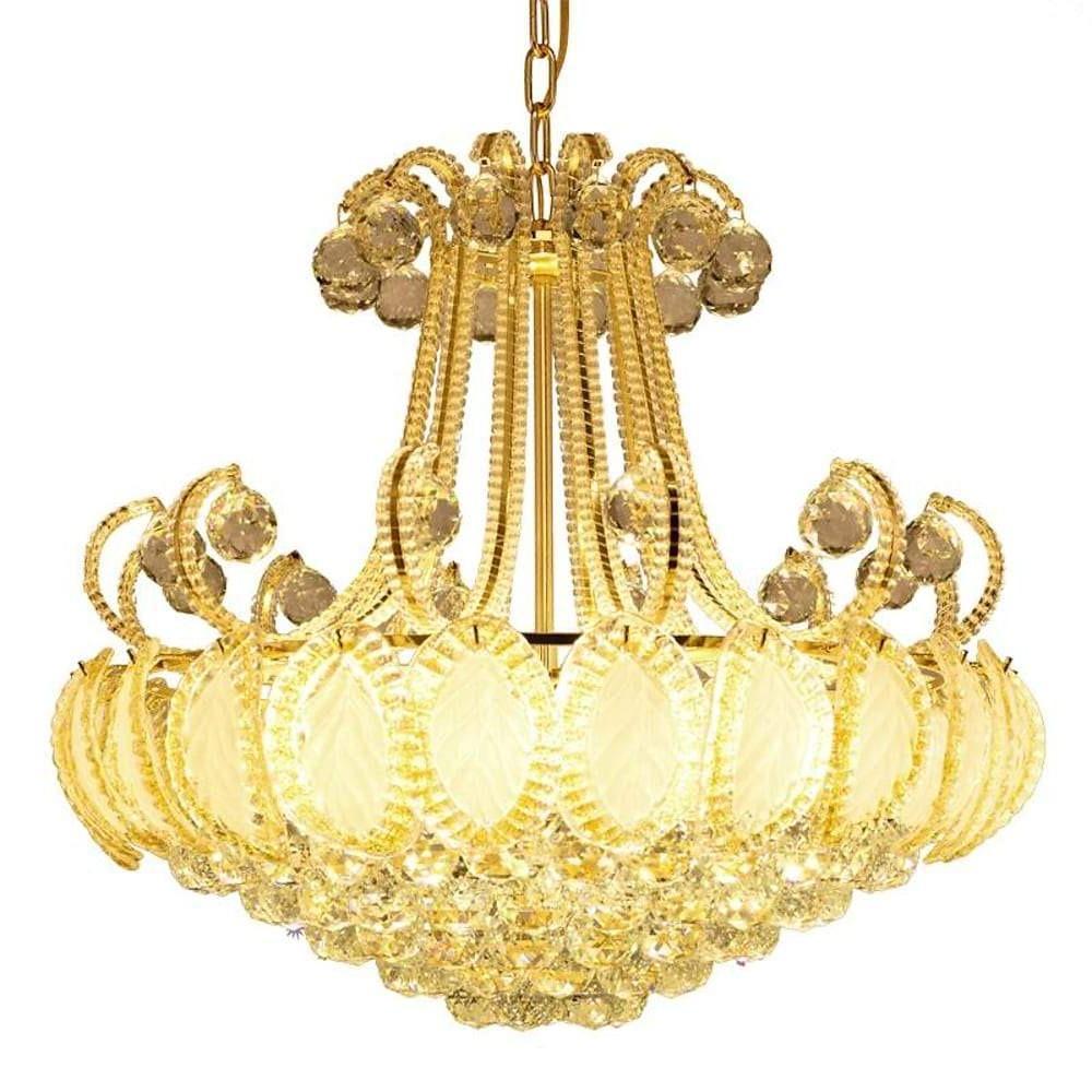 8-light Modern Gold/Silver Vintage Crystal Chandeliers For Living Room-Lighom