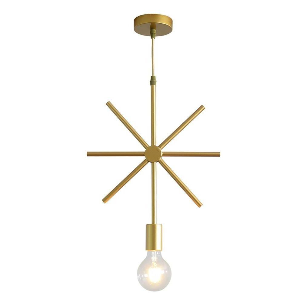 Metal Black and Gold Pendant Light Rounded Square Pendant Lighting-Lighom