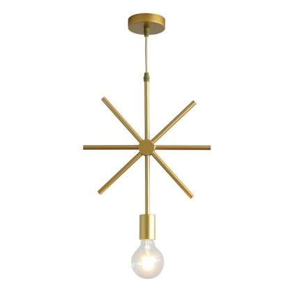 Metal Black and Gold Pendant Light Rounded Square Pendant Lighting-Lighom