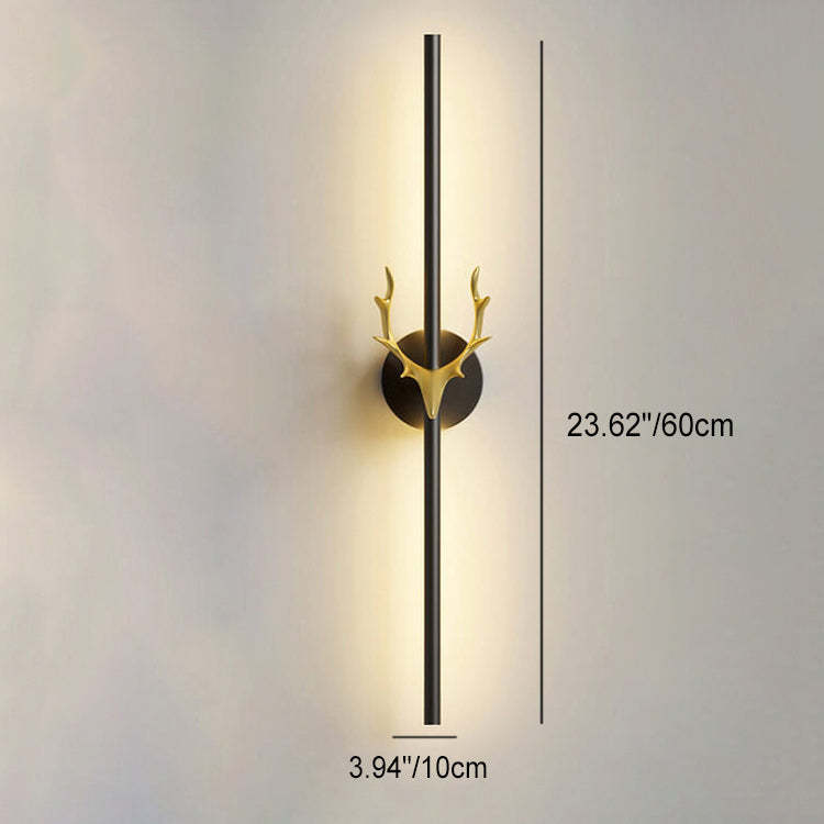 Modern Aluminum Antler Strip LED Sconce — Black / B / 110V-120V For US/CA