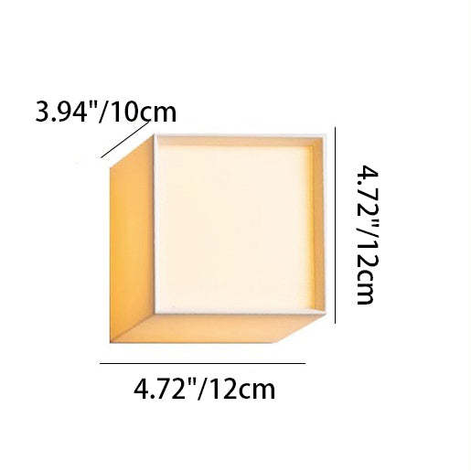 Japanese Square Fabric LED Wall Sconce