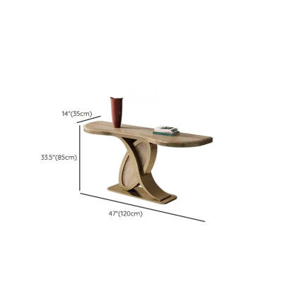 Elegant Sculptural Ash Abstract Base Console Table