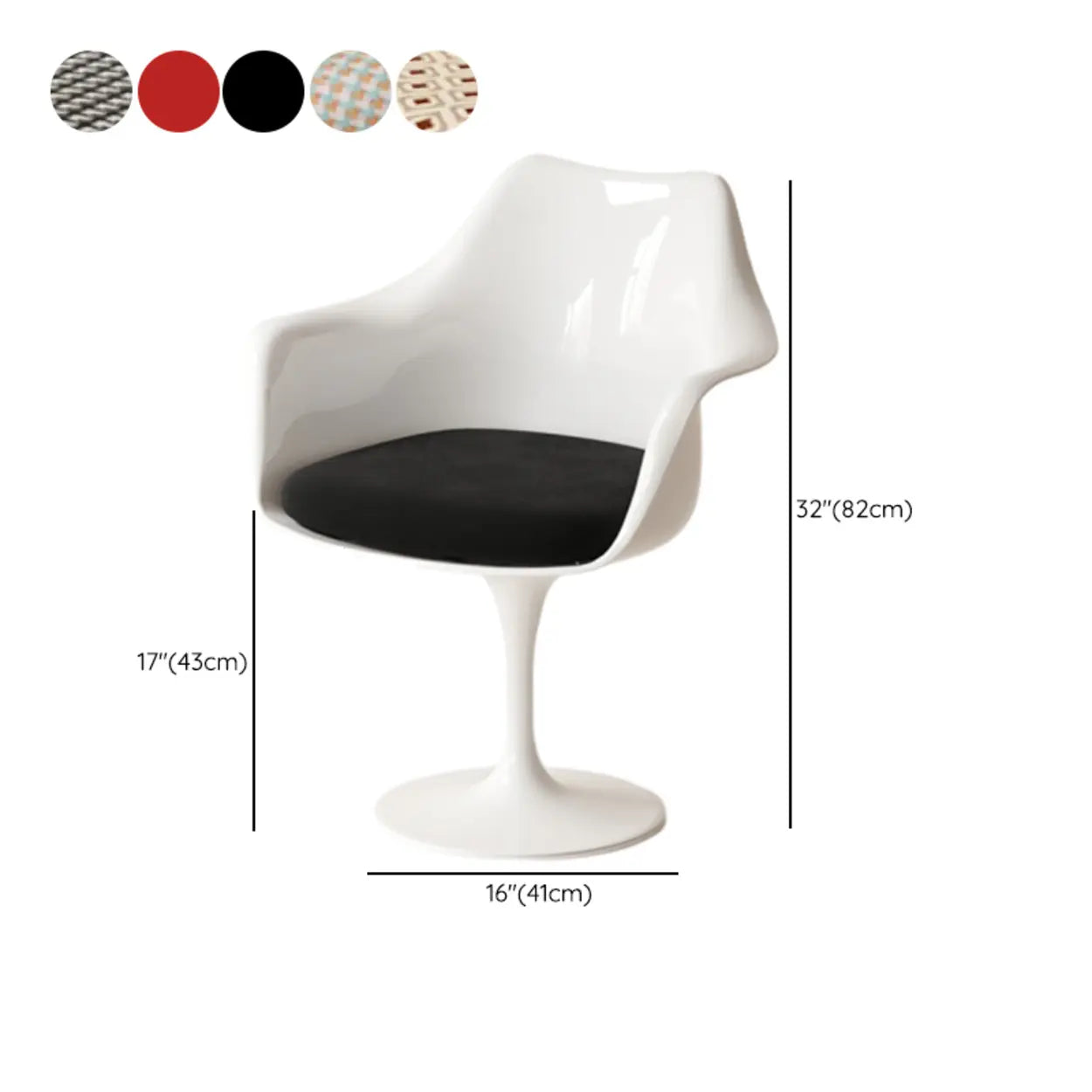 Polyurethane Tulip Dining Chair