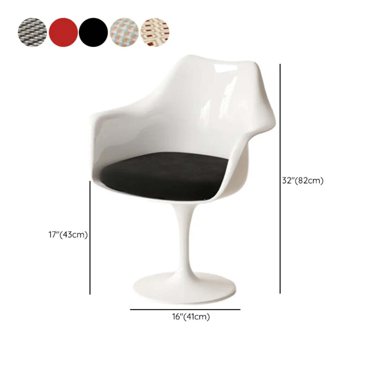 Polyurethane Tulip Dining Chair