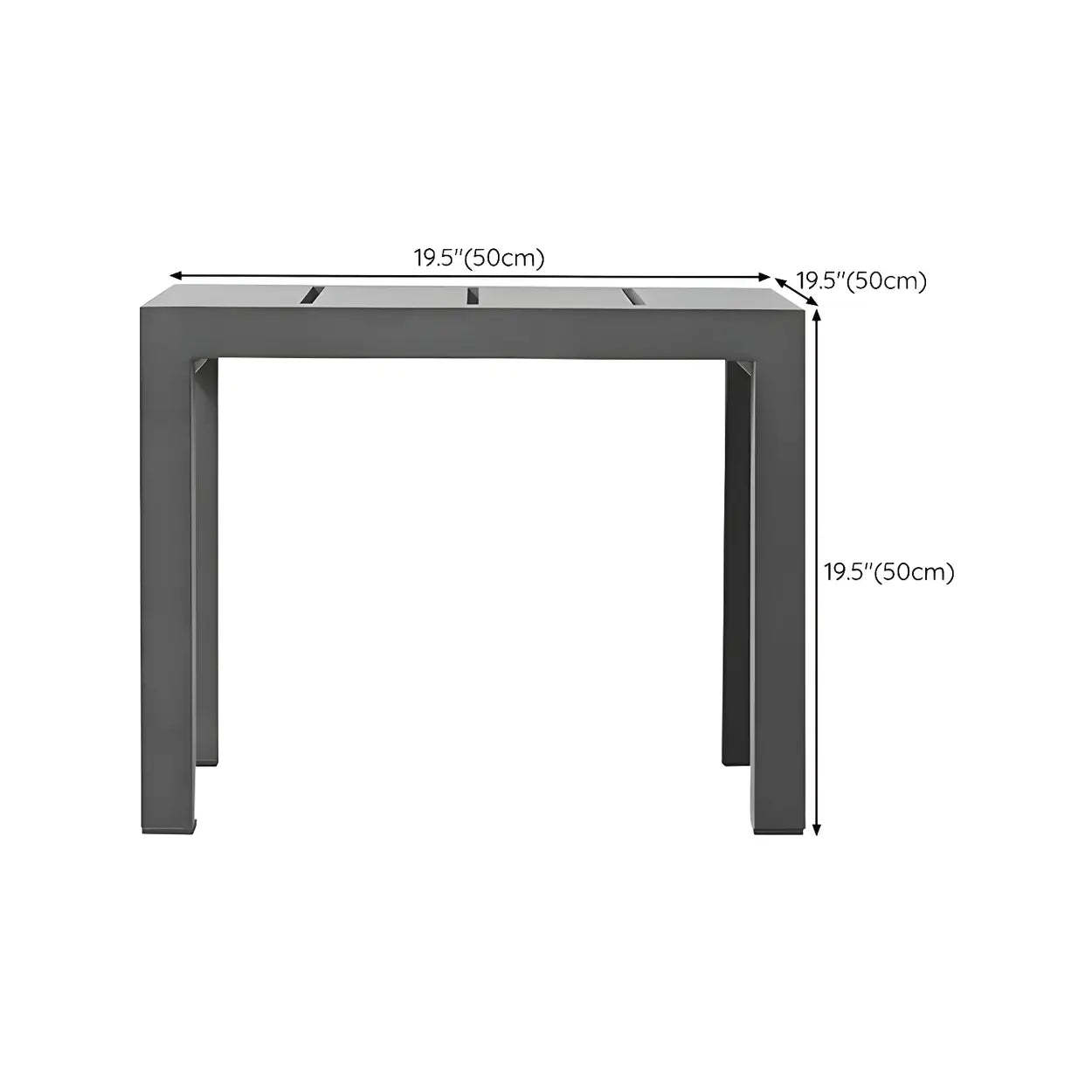 Foldable Rectangular Metal Outdoor Coffee Table