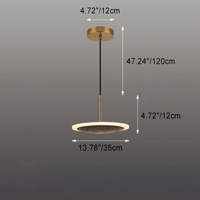 Modern Brown Walnut Wood LED Pendant Light — 220V-240V For UK/AU