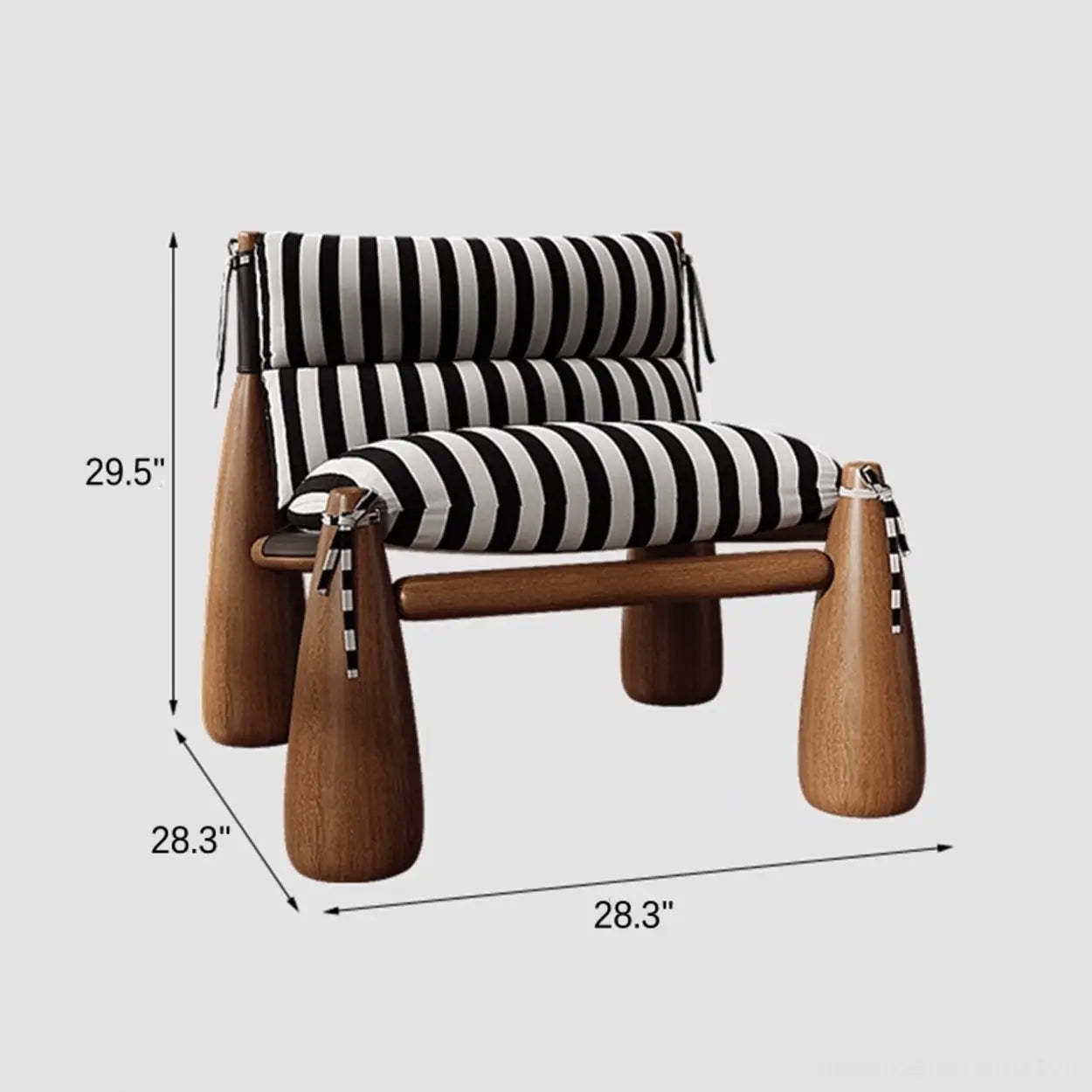 Designer Wood Leg Cushion Accent Chair