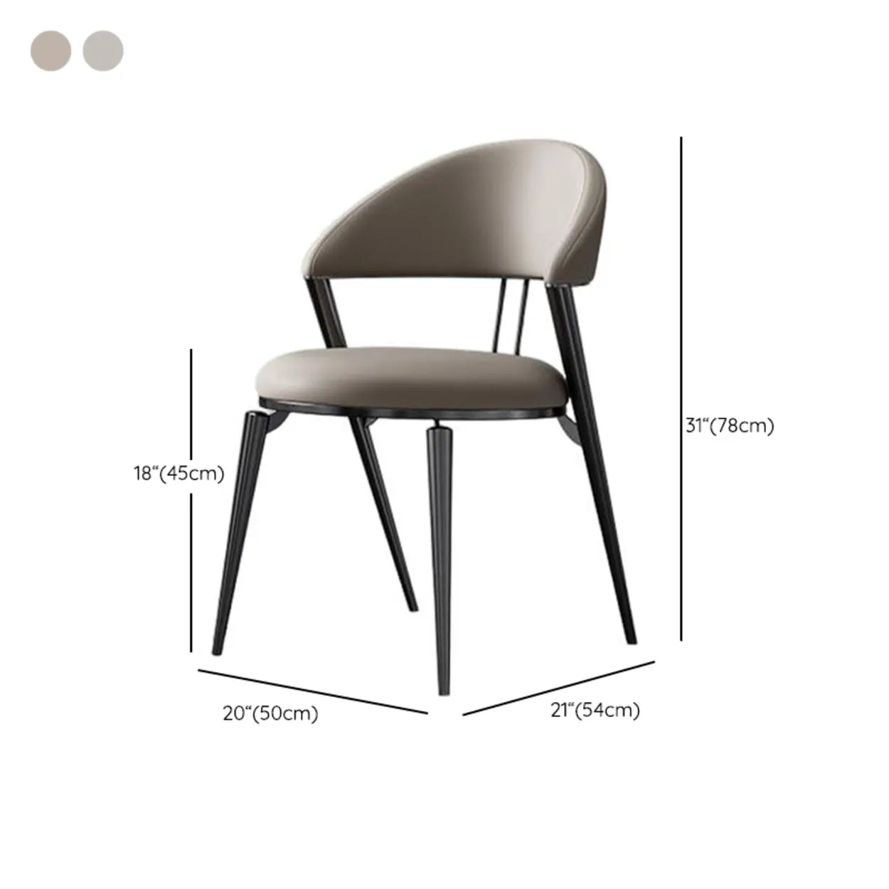 Modern Ergonomic Faux Leather Dining Chair