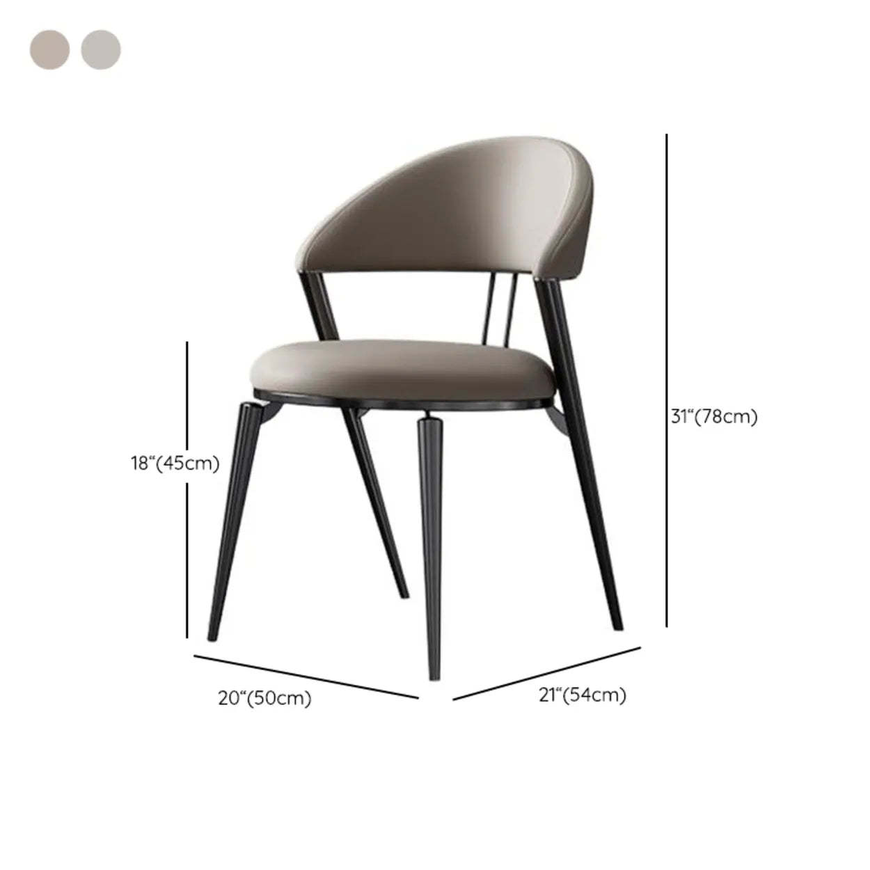 Modern Ergonomic Faux Leather Dining Chair