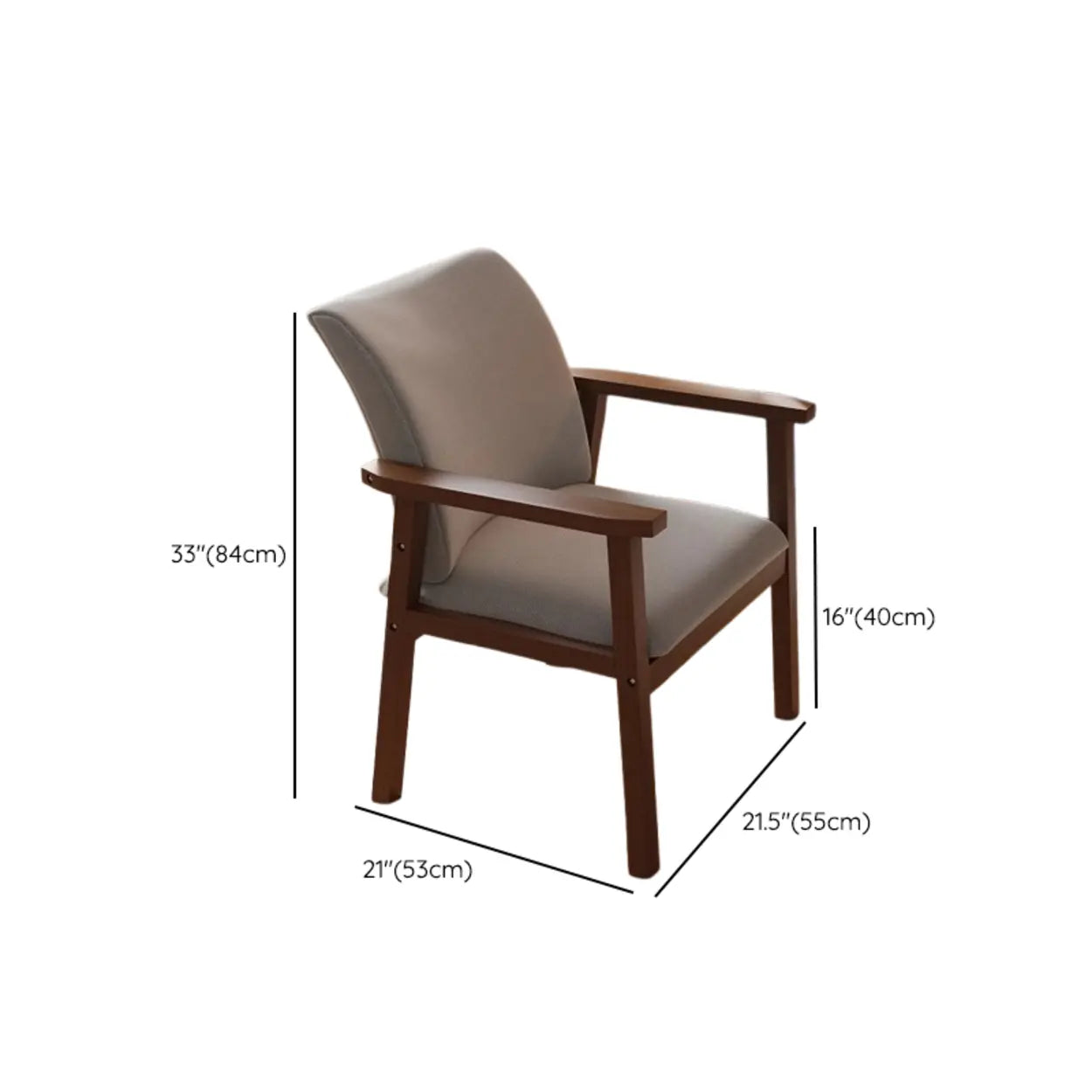 Upholstered Wood Arm Dining Chair