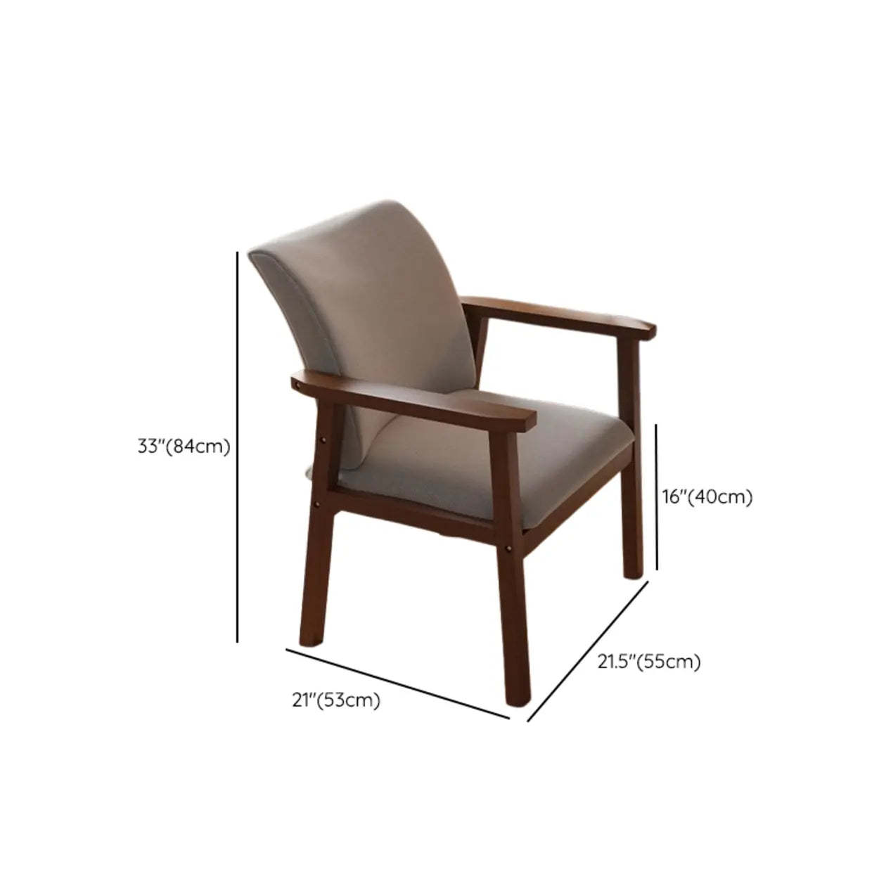 Upholstered Wood Arm Dining Chair