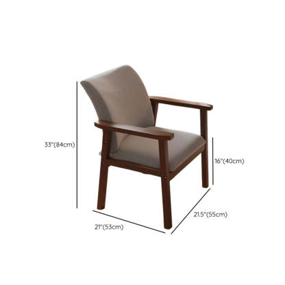 Upholstered Wood Arm Dining Chair