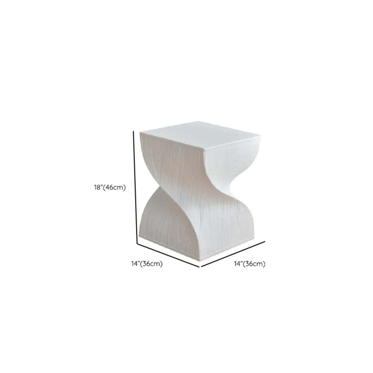 Contemporary Sculpted Twisted Pedestal Side Table