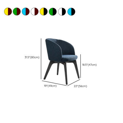 Rustic Swivel Upholstered Curved Back Dining Chair
