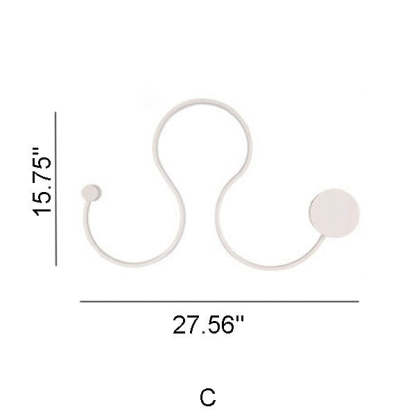 Modern Aluminum Snake Curved LED Sconce