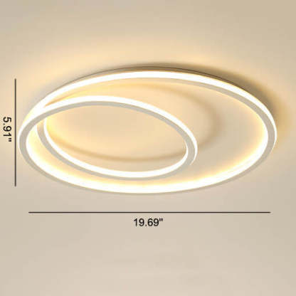 Nordic Minimalist Double Circle LED Flush Mount Light