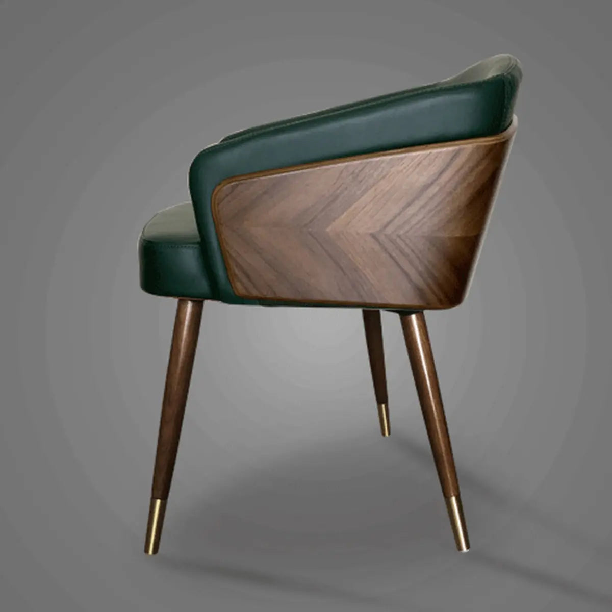 Dark Gray-Beige Four Leg Arm Chair