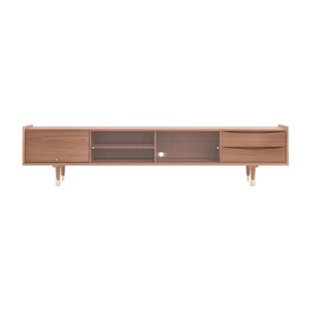 Lighom nordic dark drawer wood tv stands in wood leather fabric