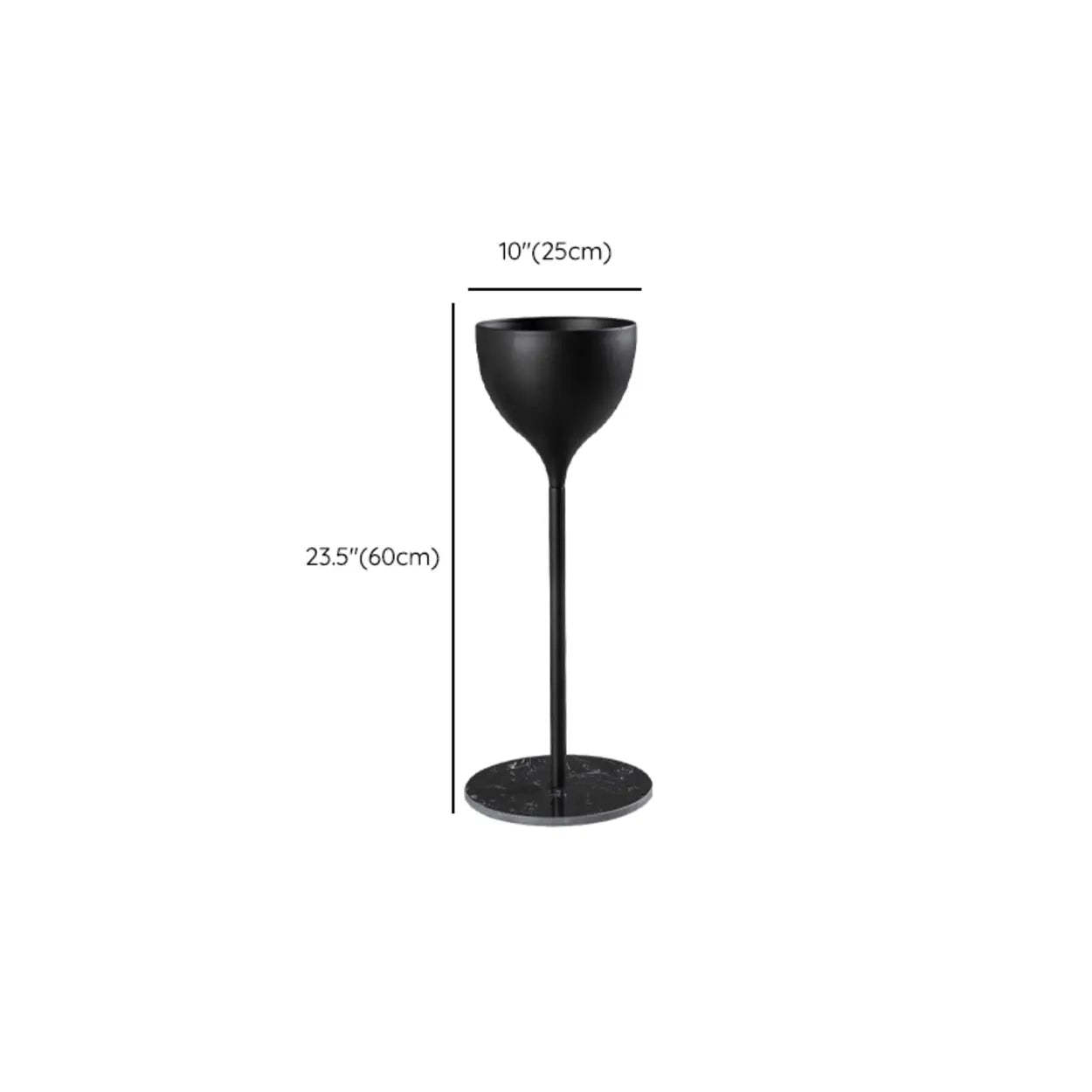 Cream Tulip-Shape Pedestal Metal Plant Stand — Gold