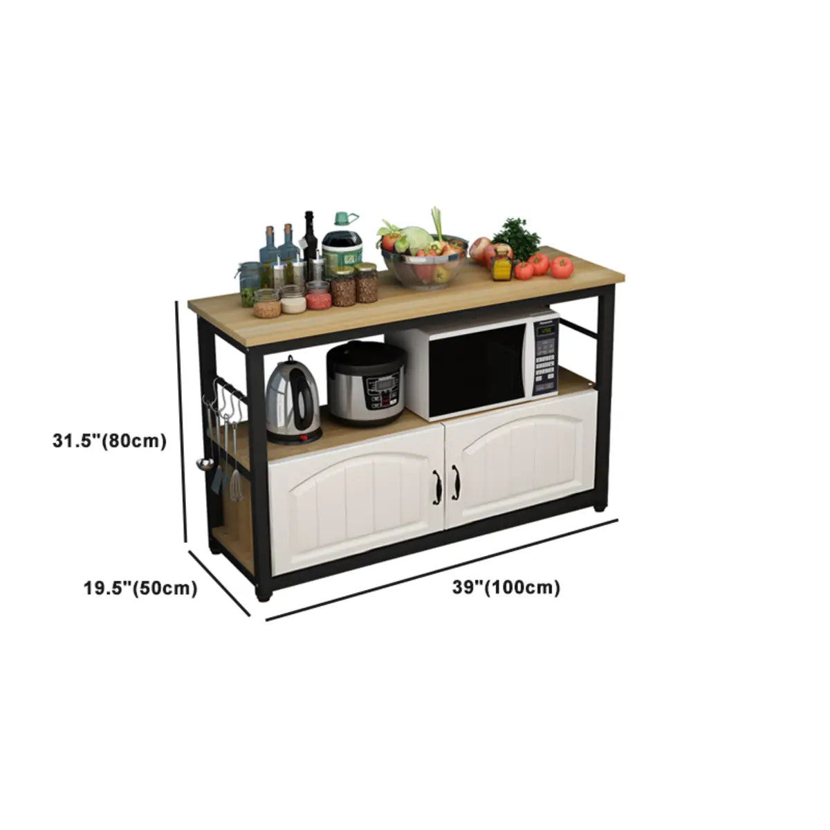 Freestanding Wood Short China Cabinet