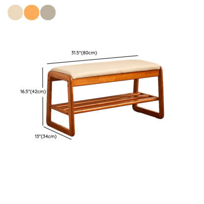 Padded Entryway Bench with Double Shoe Storage