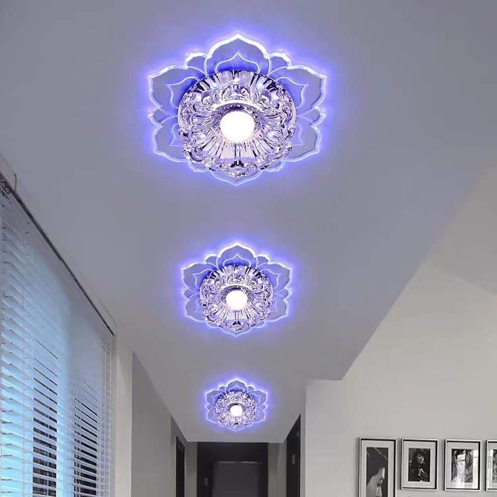 Floral Ornate LED Flush Mount Ceiling Light for Baby Kids-Lighom