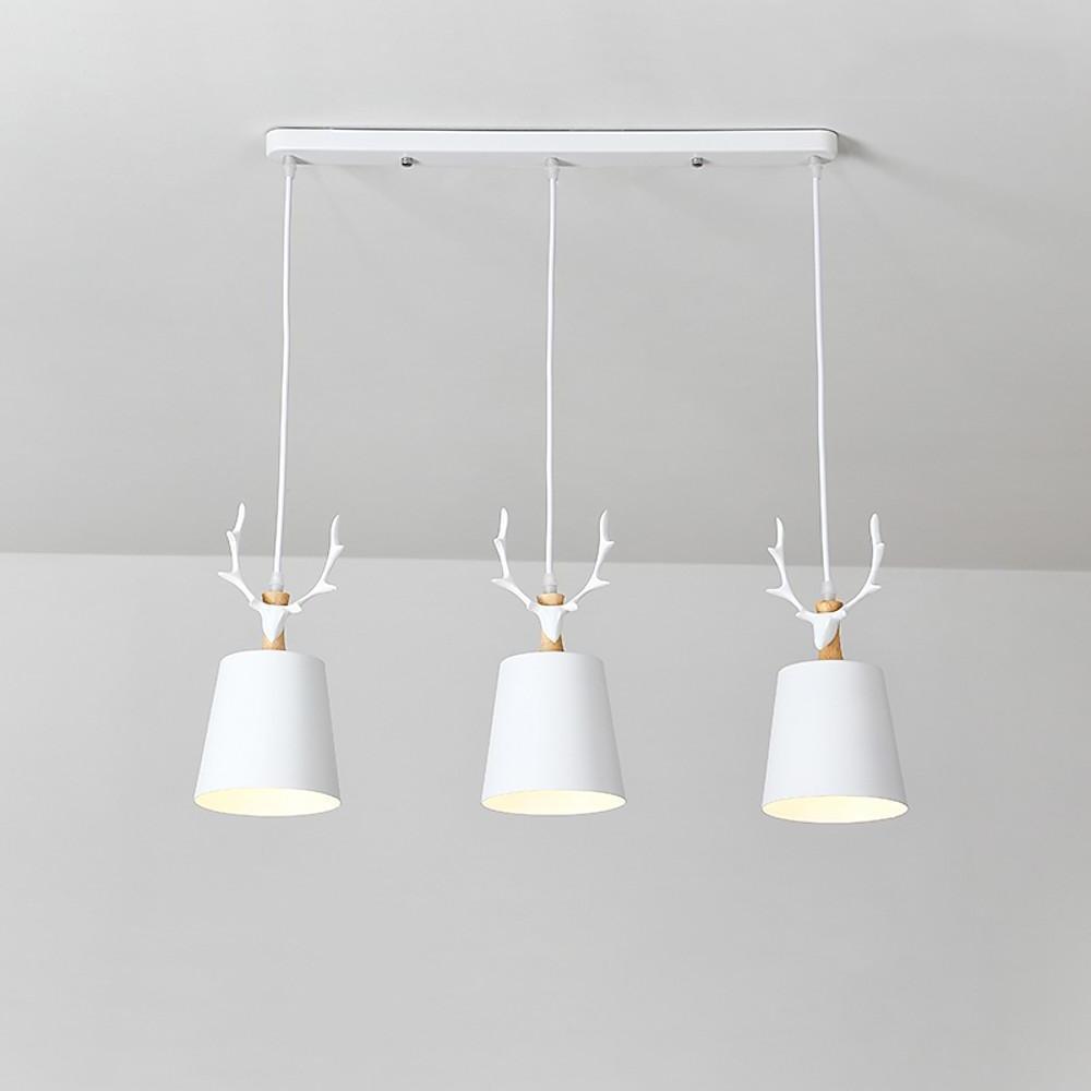 3 Light Antler Design LED Country Chandeliers Hanging Ceiling Lights-Lighom