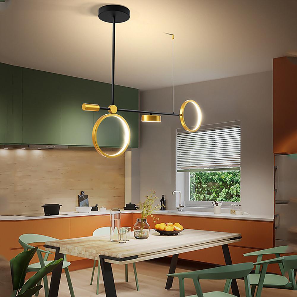 Nordic island 2-circle pendant lighting in synthetic — Cool White (6000K)