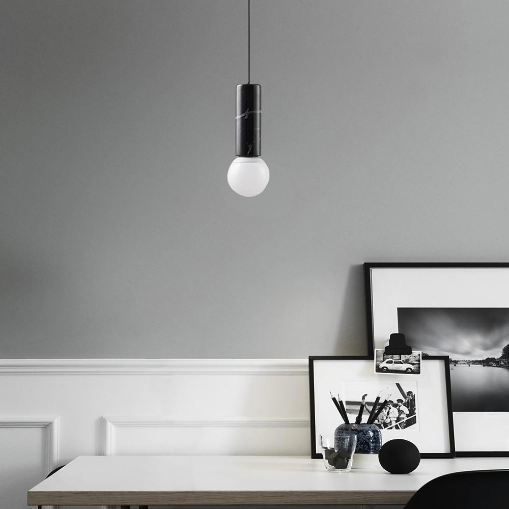 Elongated Cylindrical Metal Modern Island Pendant