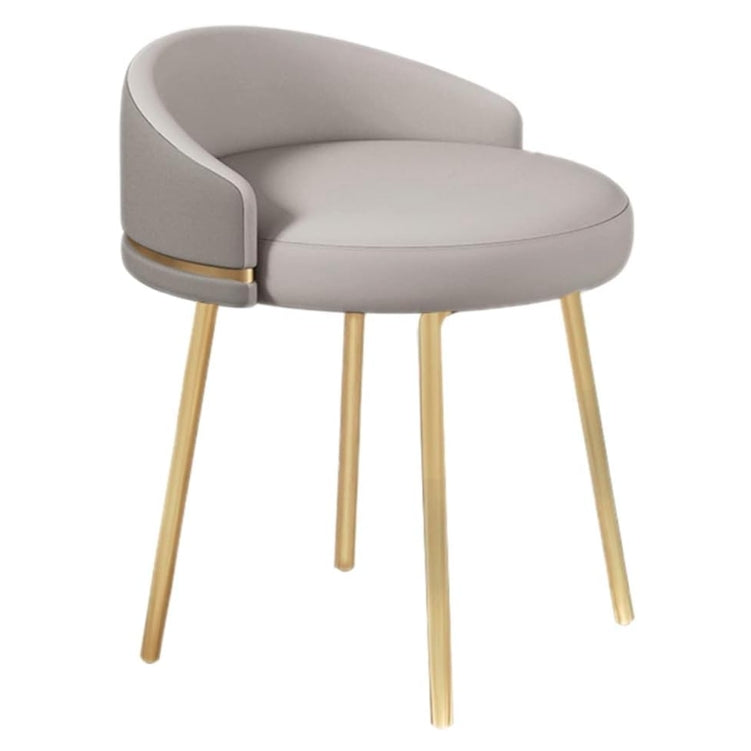 Nordic Houndstooth Leather Fabric Vanity Stool