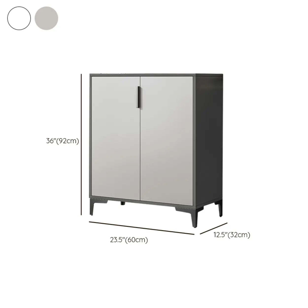 Adjustable Gray Wood Hallway Large Shoe Storage