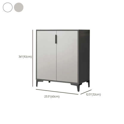 Adjustable Gray Wood Hallway Large Shoe Storage