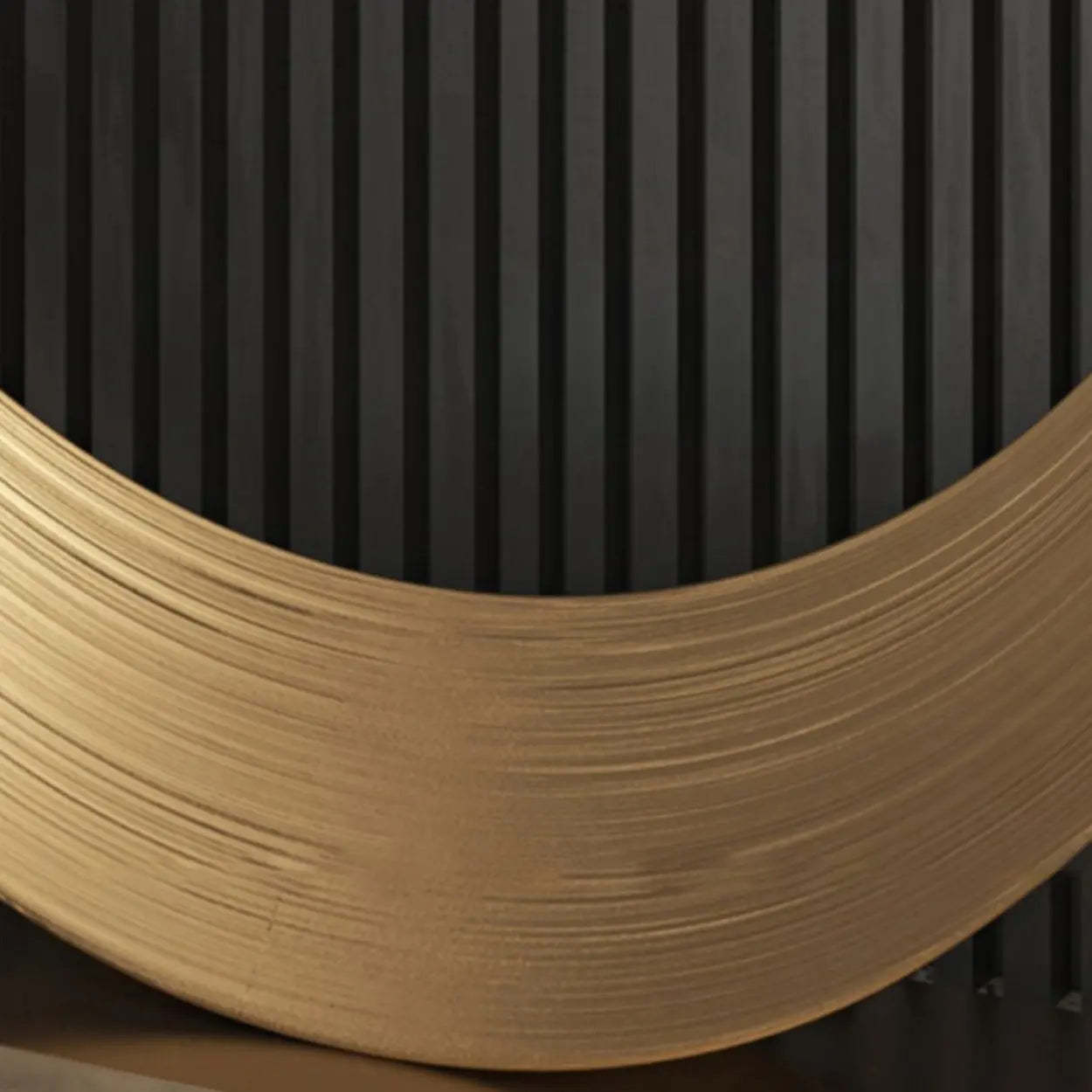 Curved Marble-Top Gold Console Table