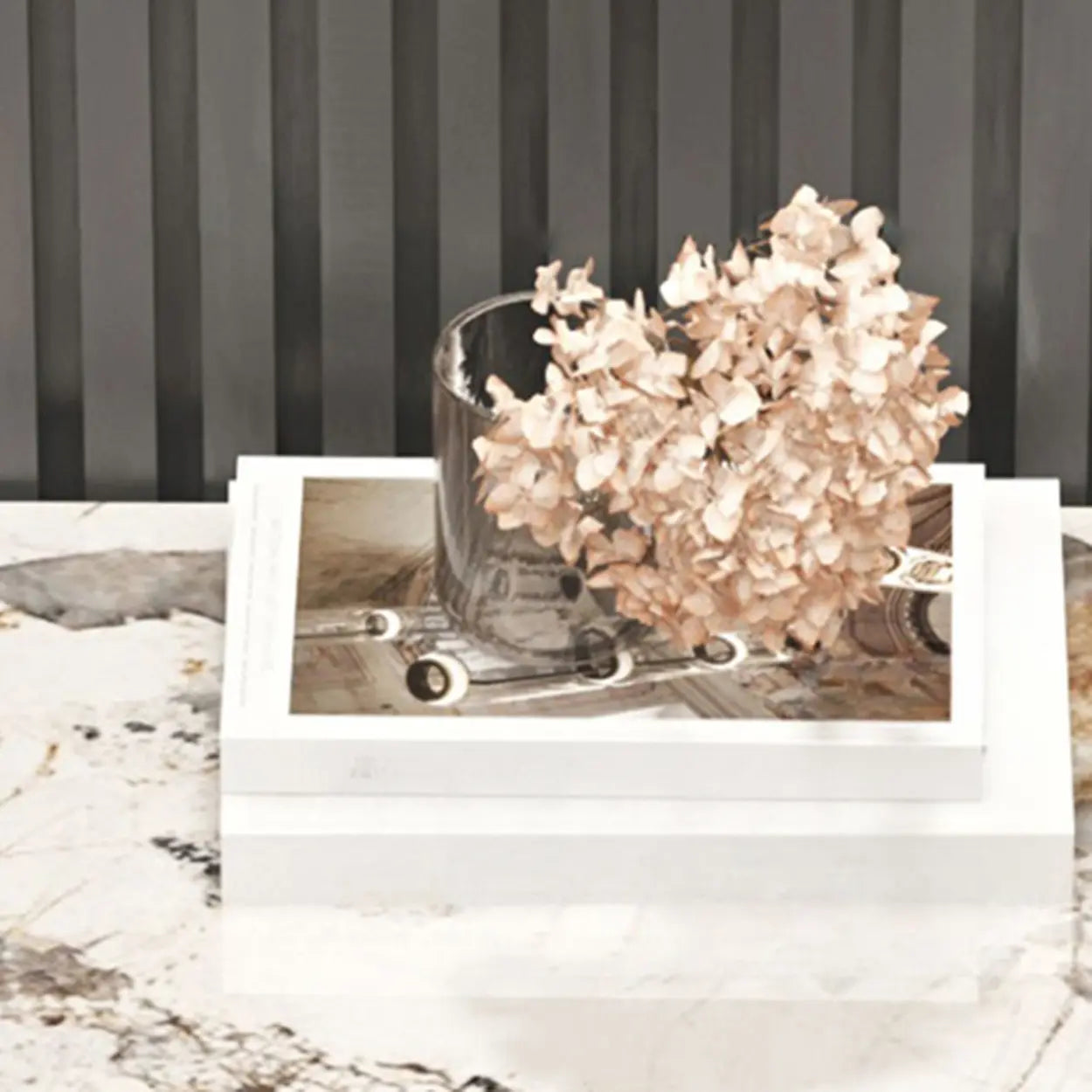 Curved Marble-Top Gold Console Table — Gold