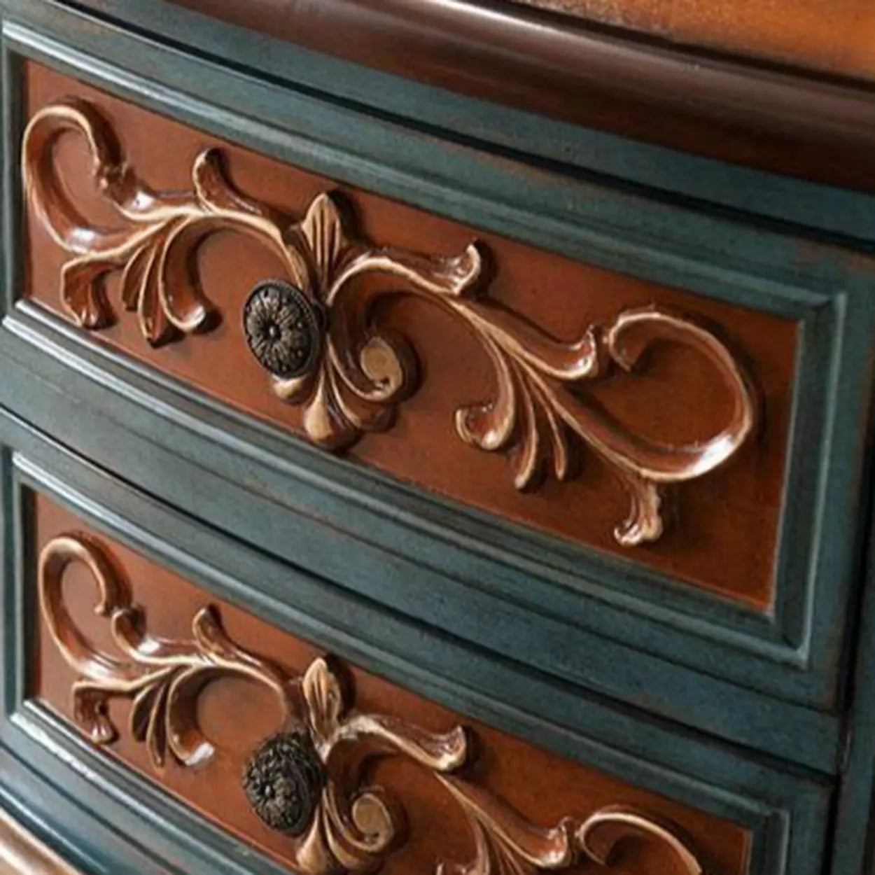 Half-Circle Wood Storage Console Table