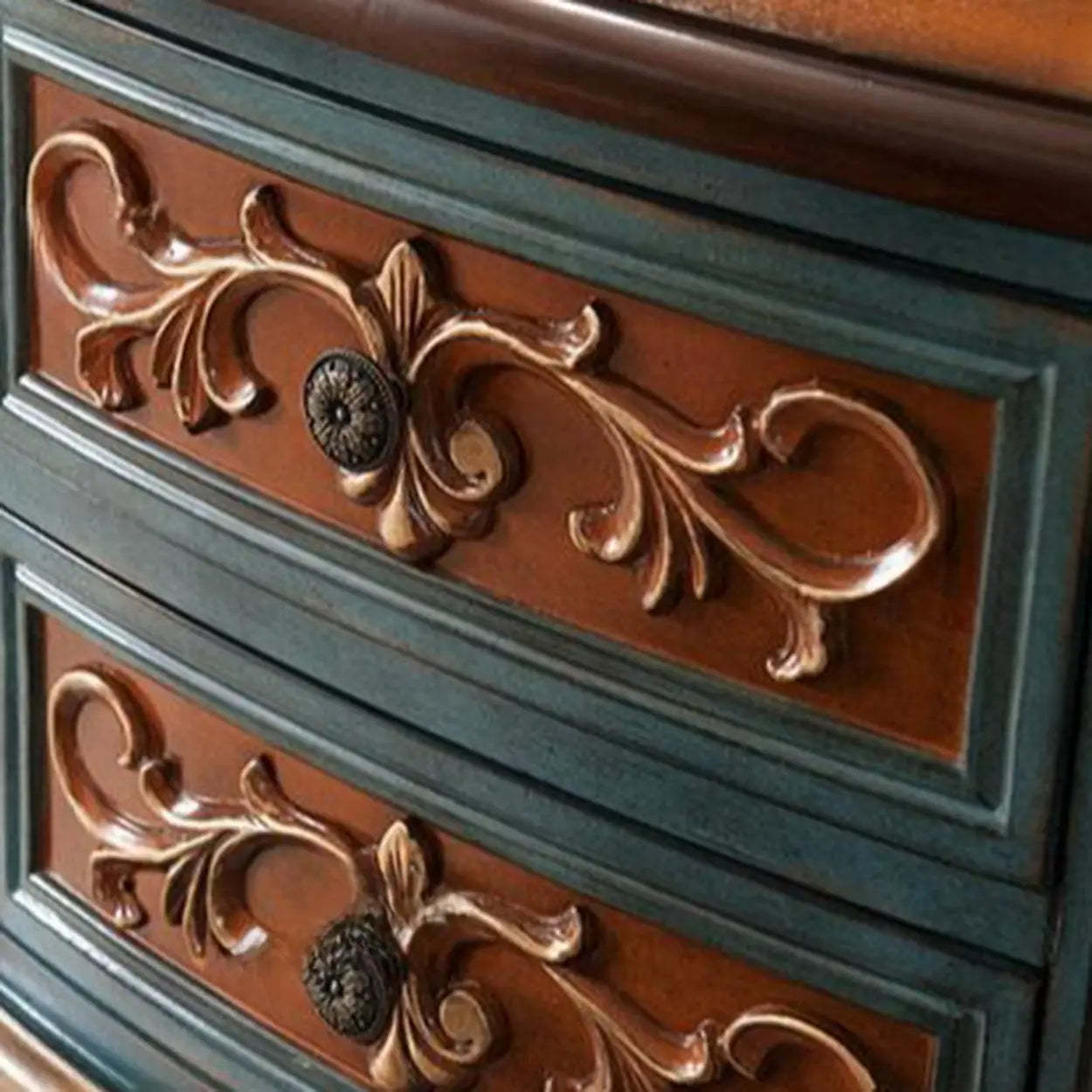 Half-Circle Wood Storage Console Table